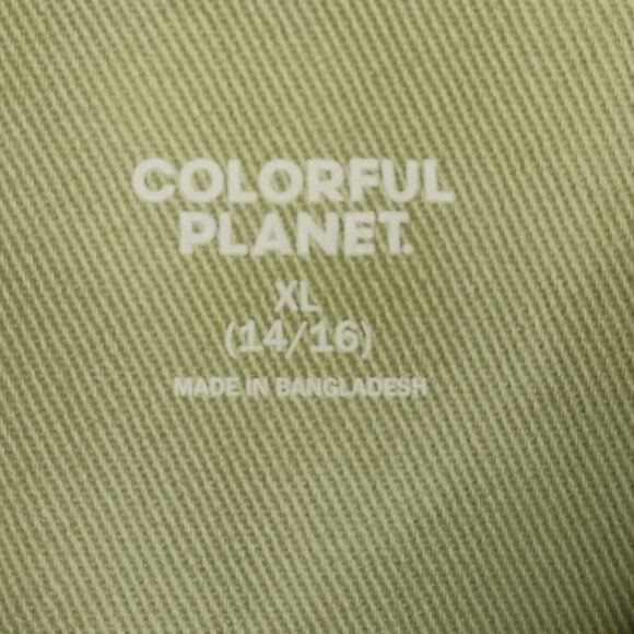 Colorful Planet Jacket green size XL Shacket Zip Front with Pockets - Picture 3 of 13